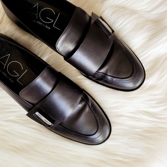 AGL Leather Loafers - Picture 1 of 9